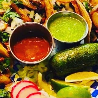 3. Carne Asada Taco & Cheese Enchilada