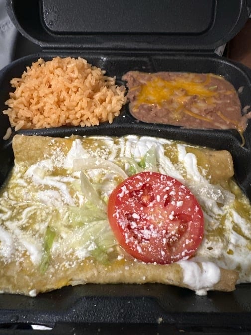 4. Two Enchiladas (Chicken & Cheese).